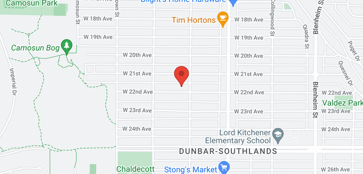 map of 3821 W 22ND AVENUE
